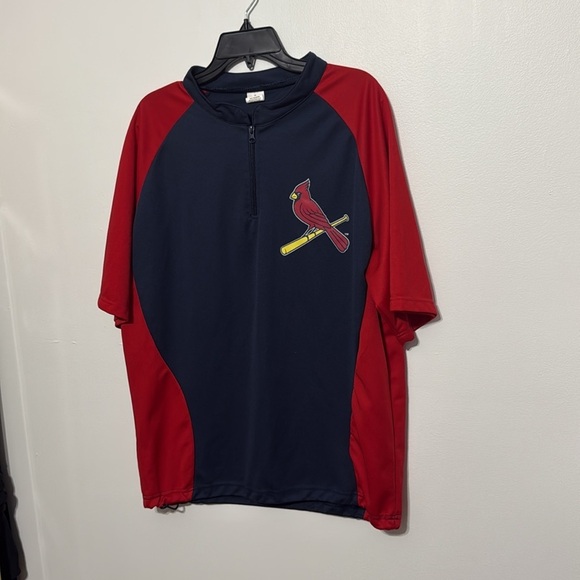 St. Louis Cardinals quarter zip up short sleeve pullover - Picture 3 of 10